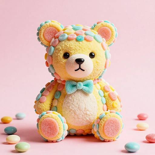 Colorful Candy Bear Pop Art