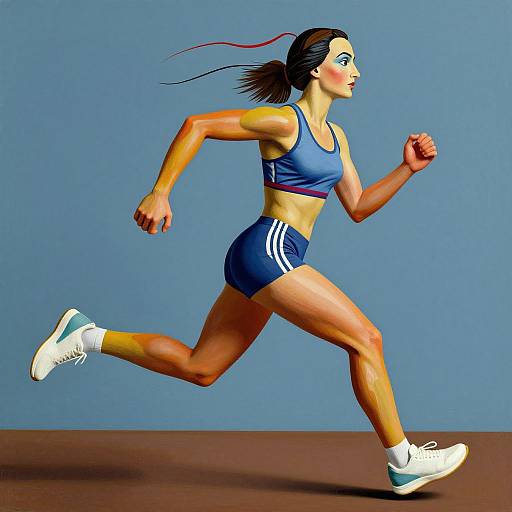 Abstract Athletic Woman in Dali Style