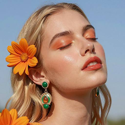 Stunning Close-Up of a Blonde Beauty