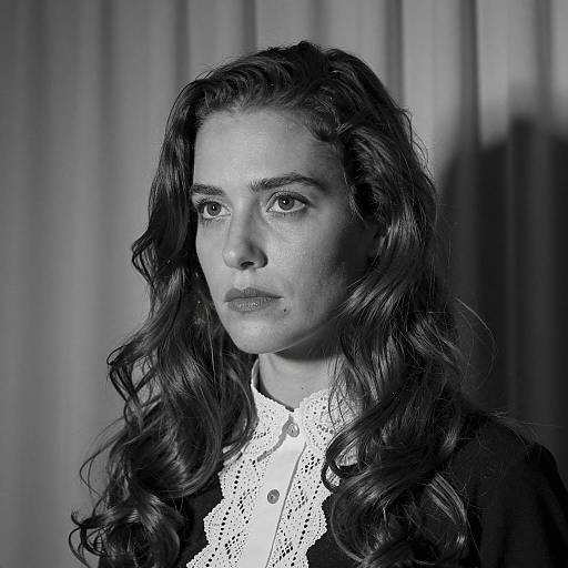 Elegant Woman in Black and White Portrait