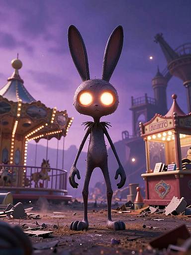 Spooky Rabbit in Ruined Carnival