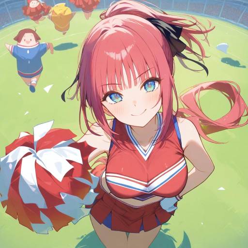 Cheerleader Nino Teasing from Above