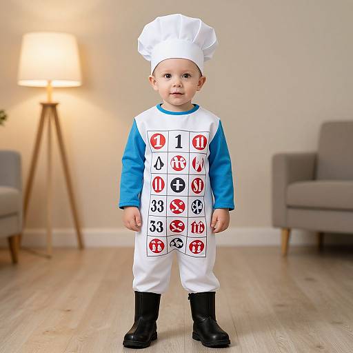 Infant Boy in Chef Bingo Costume