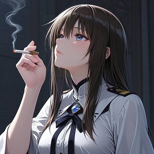 Illustration of Elizabeth f. beurling, world witches series in the style of Ruton-niki