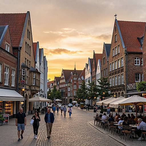 Bremen Cityscape at Sunset