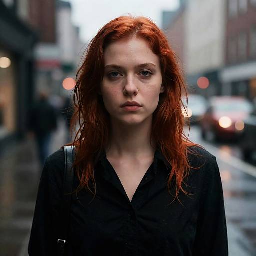 Streetpunk Rainy Night Hyperreal Portrait