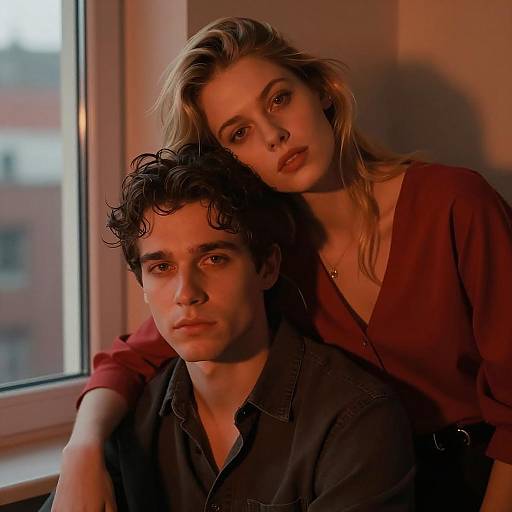 Intimate Cityscape Portrait in Warm Light