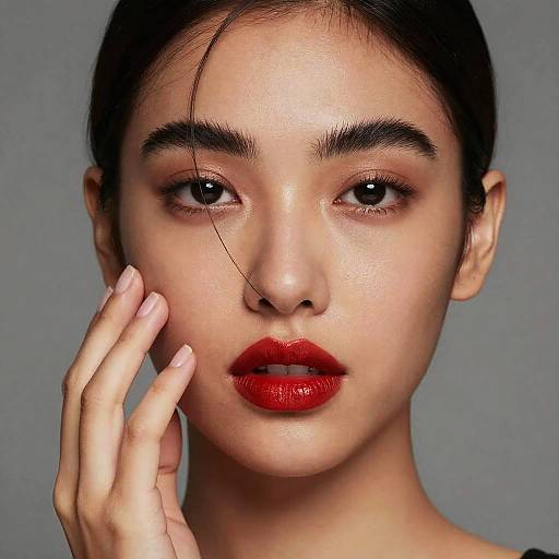 Portrait of Woman with Striking Makeup