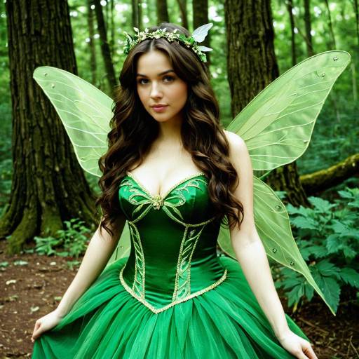 Enchanting Green Fairy in Nature