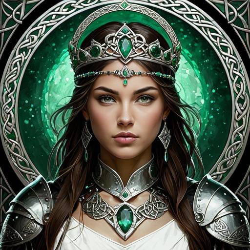 Regal Celtic Warrior Princess Portrait