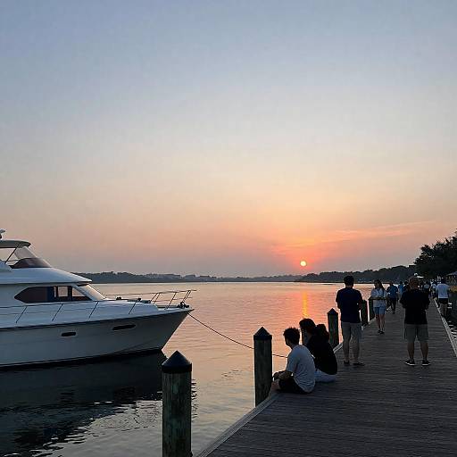Sunset at Serene Dockside Gathering