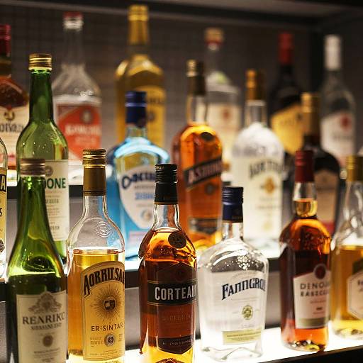 Colorful Blurry Liquor Shelf Photo