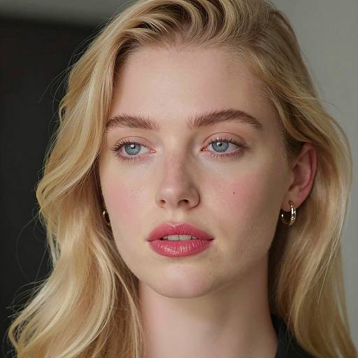 Elegant Close-Up of a Blonde Woman