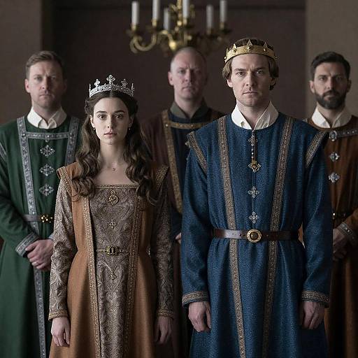 Royal Court Gathering in Dim Light