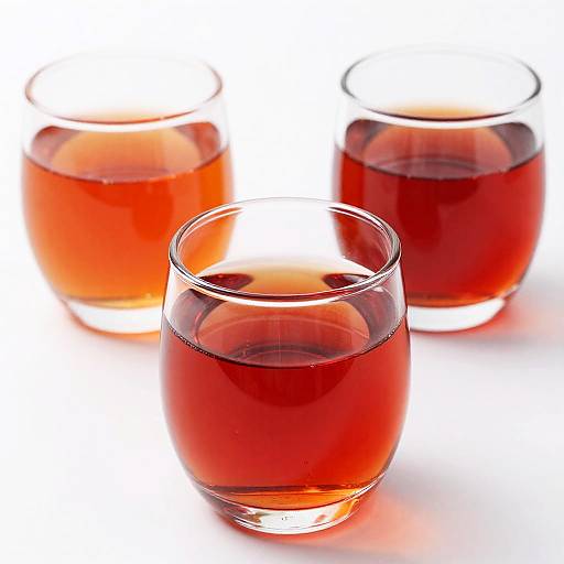 Vibrant Glass Containers with Liquids