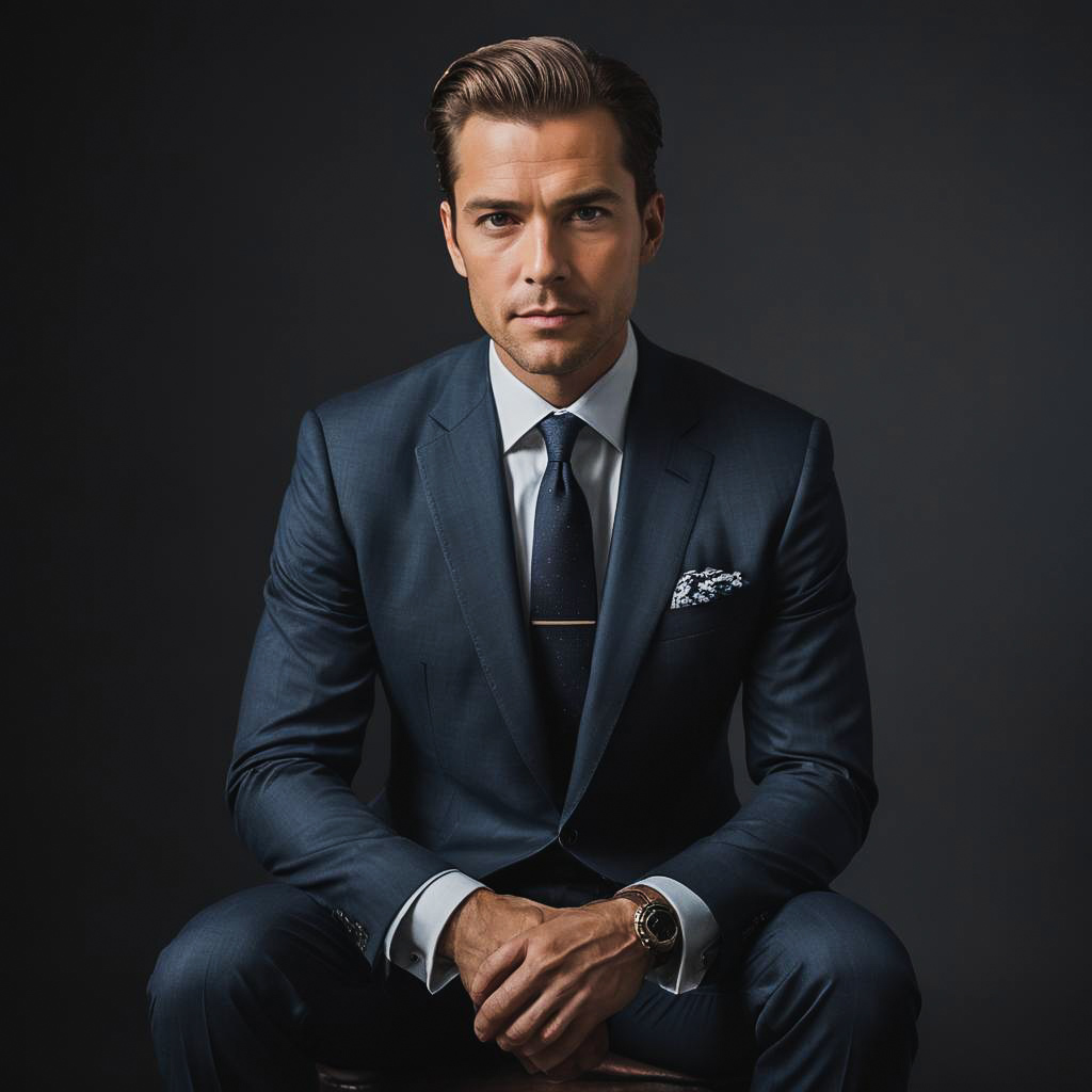 Striking Studio Portrait of a Stylish Man