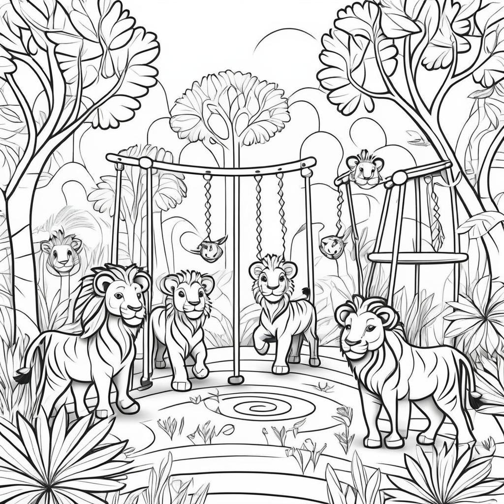 Vibrant Playful Zoo for Kids Coloring