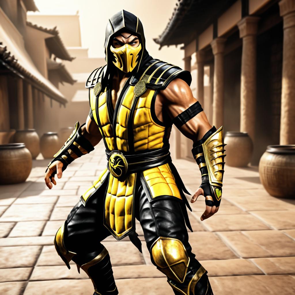 Photorealistic Scorpion from Mortal Kombat