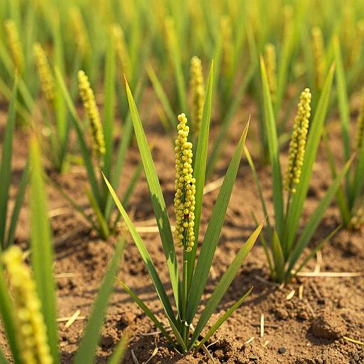 Sunlit Vibrant Rice Field CGI