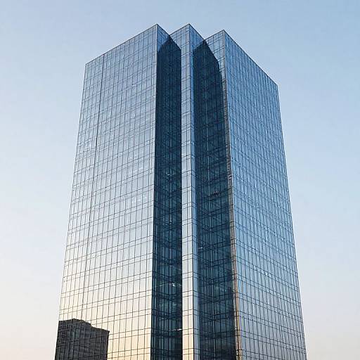 Futuristic Reflective Glass Skyscraper