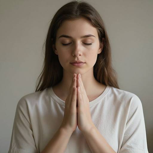 Serene Woman in Quiet Communion