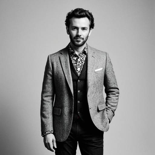 Stylish Mid-40s Man in Vintage Casual Outfit
