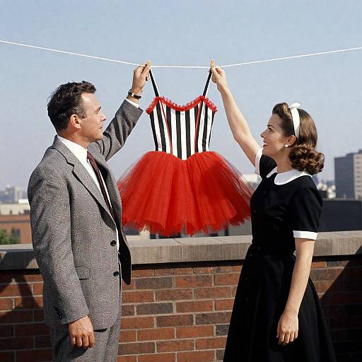 Vintage 1950s Couple with Tutu Display