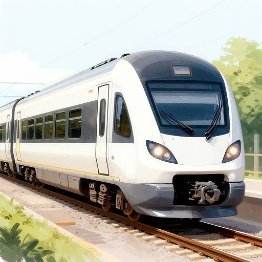 Realistic Step-by-Step Modern Train Drawing
