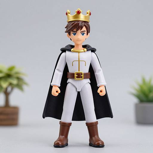 Boy in Crown and Cape Costume
