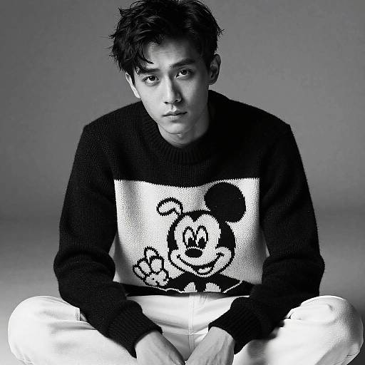 Moody Black and White Portrait