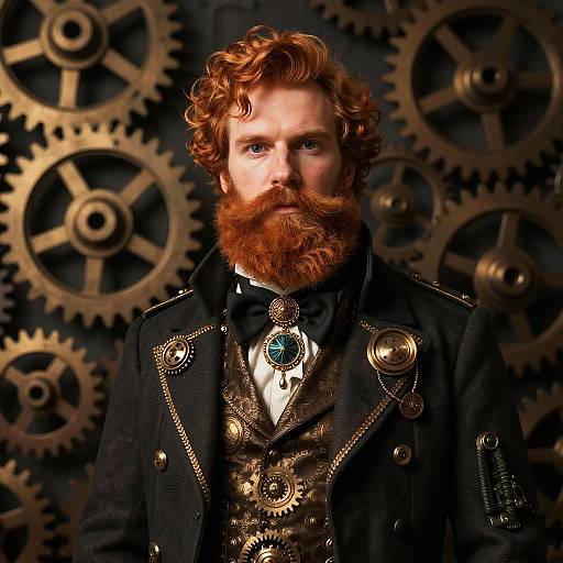 Victorian Steampunk Ginger Man Portrait