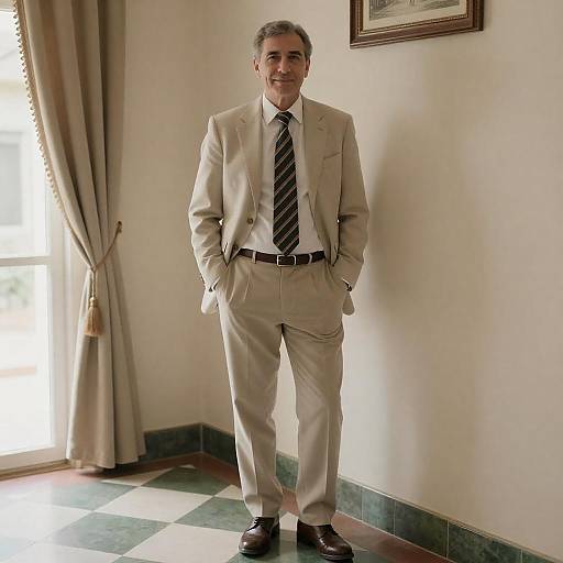 Middle-Aged Man in Casual Elegance