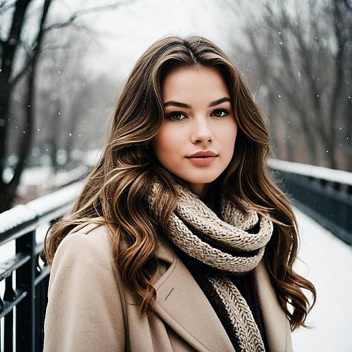 Photorealistic Winter Woman Portrait