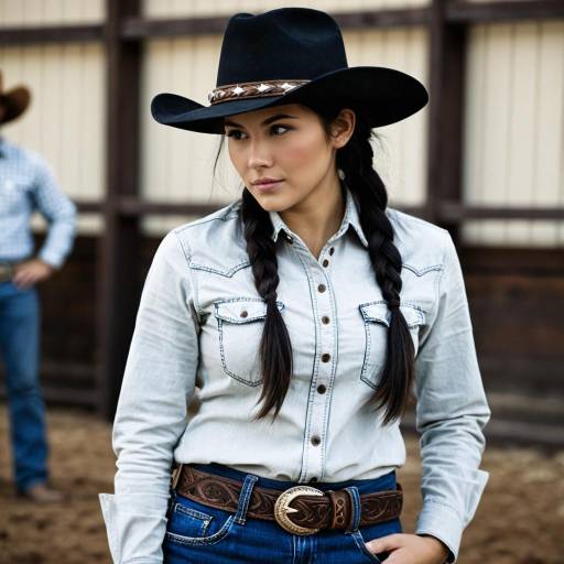 Brave Cowgirl in Rodeo Costume