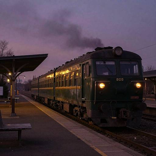 Forgotten Twilight Train Station Scene