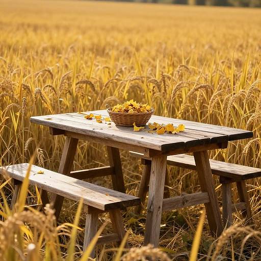 Rustic Autumn Table in Field