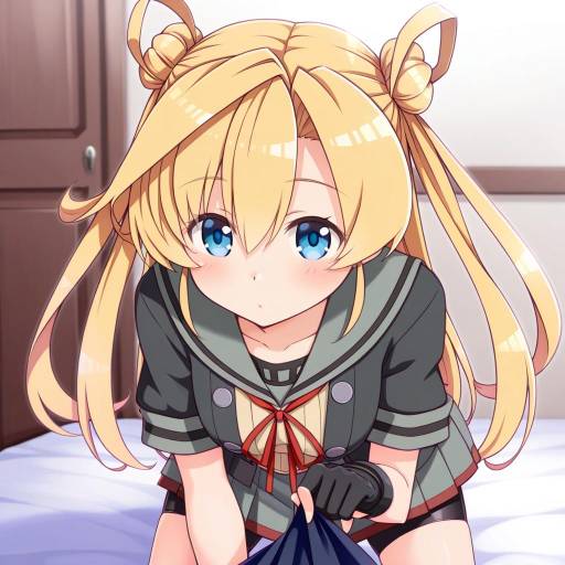 Illustration of Abukuma kai ni (kancolle), kantai collection in the style of Harada (sansei rain)