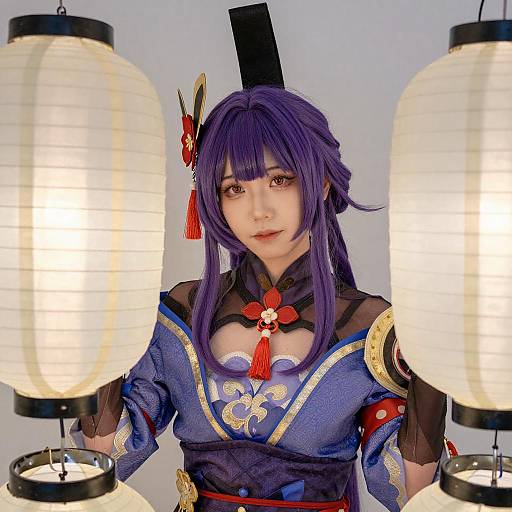 Asian Cosplayer in Traditional Chinese Attire