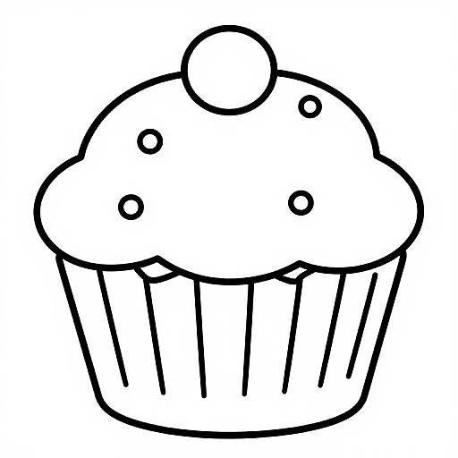 Free Printable Cupcake Coloring Pages