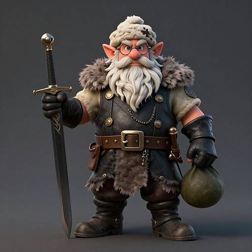 Mason Jar Dwarf Warrior Portrait