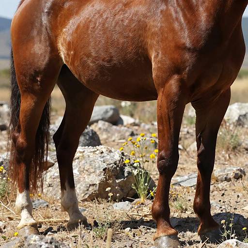 Buff Horse Anatomy on Rocky Terrain