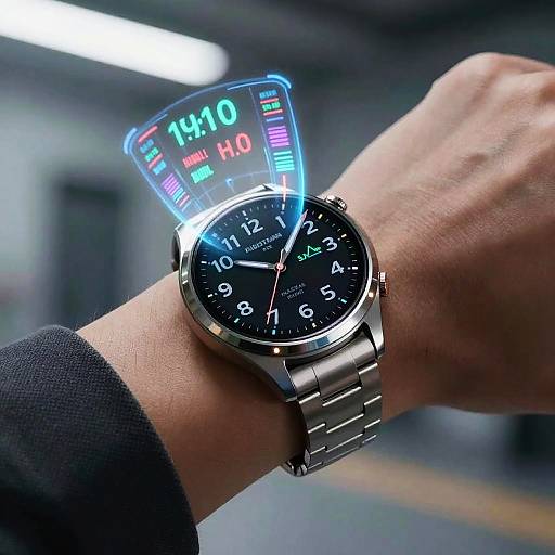 Futuristic Sci-Fi Smartwatch Display