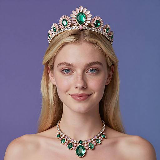 Blonde Woman with Jeweled Tiara Portrait