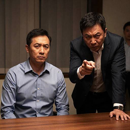 Two Men in Intense Discussion