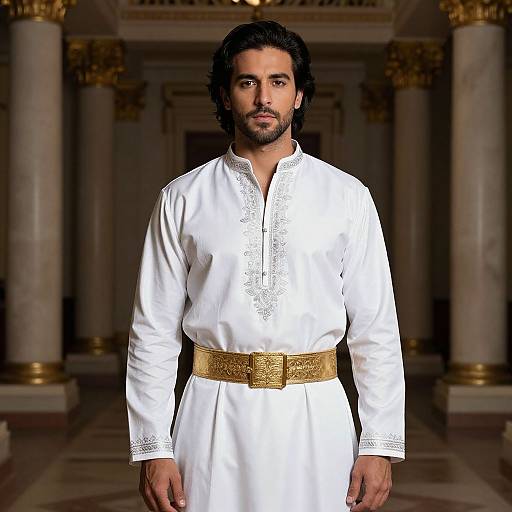 Confident Man in Elegant Classical Attire