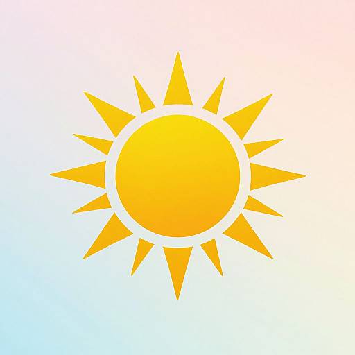 Minimalist Vibrant Sun Art Design