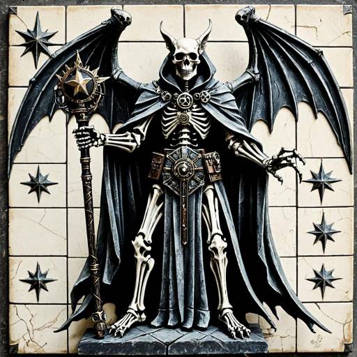 Steampunk Skeletal Gargoyle in Cloak