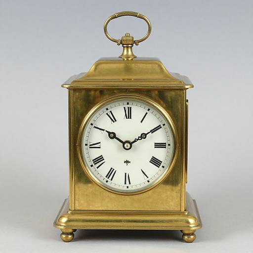 French 19th Century Brass Mantel Clock