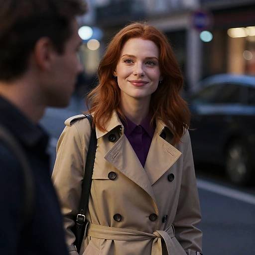 Urban Night Encounter: A Smiling Portrait