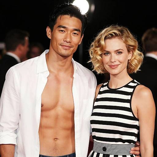 Smiling Duo in Bright Surroundings